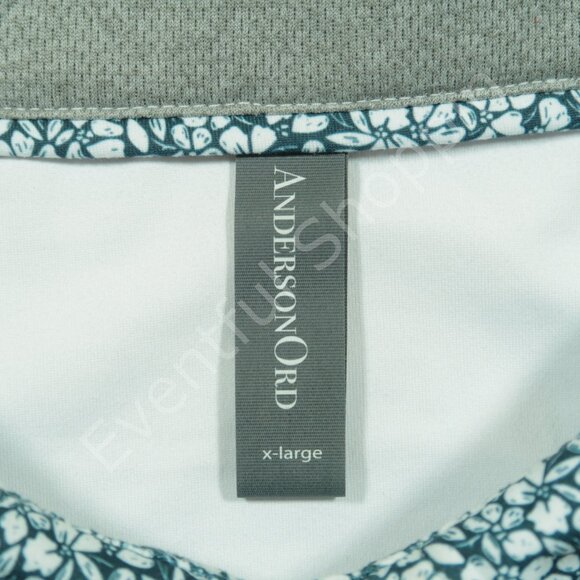 Anderson Ord Harbor Club Golf Polo Shirt Mens XL Blue Floral Performance Stretch - Picture 5 of 6